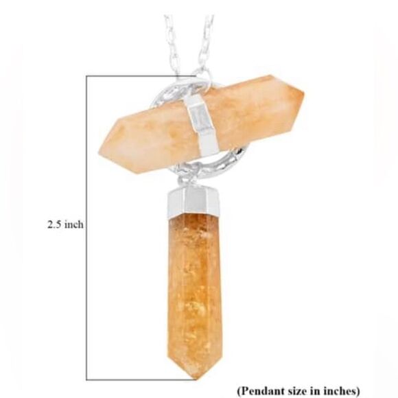 Brazilian Citrine 35inch Necklace in Silvertone 110.50ctw - Picture 7 of 13
